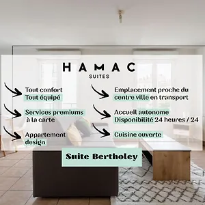 Appartement Hamac Suites - Studio Bertholey - 2people, Oullins